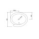 Lavabo totem ovale - solid surface - 67x90 cm - arum 