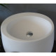 Lavabo totem ovale - solid surface blanc mat - 48x85 cm - wake 