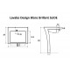 Lavabo totem rectangulaire - solid surface blanc mat 58x83 cm - slide 