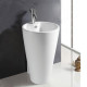 Lavabo totem rond - céramique blanc - 53x81 cm - star