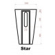 Lavabo totem rond - céramique blanc - 53x81 cm - star 