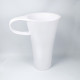 Lavabo totem tasse à café - solid surface blanc mat - 70x85 cm - cup 