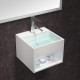 Lave main carré - solid surface blanc mat - 33x33 cm - enjoy