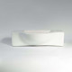 Lave main rectangulaire sans trop plein - céramique - 45x25 cm - arum 