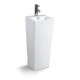 Lave main totem carré - céramique blanc - 33x84 cm - line