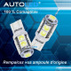 Pack p44 4 ampoules led / t10 (w5w) 9 leds + navette c5w 31mm 2 leds autoled® 