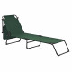Bain de soleil transat chaise longue pliable avec pare soleil acier pvc polyester 187 cm - Couleur au choix Gris-clair