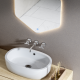 Miroir éclairage led de salle de bain lissos avec interrupteur tactile - 80x70cm 