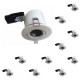 Lot de 10 supports spot rt2012 rond orientable 100mm - finition - blanc