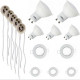 Lot de 5 kits spot led gu10 5 watt (eq. 50 watt) - Couleur et support au choix