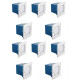 Lot de 10 appliques encastrables carré ip 54 0,6 watt pour extérieur - couleur - blanc neutre 4000°k