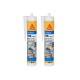 Lot de 2 mastic silicone anti-moisissure sika sikaseal 108 sanitaire - blanc - 300ml