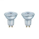Lot de 2 spots led gu10 par16 36° 4,3 watt (eq. 50 watt)