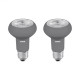 Lot de 2 ampoules led e27 r63 avec radiateur 5 watt (eq. 64 watt) blanc chaud