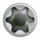 Vis terrasse SPAX 5x50mm Tête cyl. T-STAR plus T25 - Pointe CUT - inox A2 - 200 unités - 0537000500503 