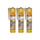 Lot de 3 mastic-colles élastiques sika sikaflex façade - ton pierre - 300ml