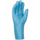 Lot de 5 gants protection chimique et anti chaleur singer latex bleu/jersey tout enduit 30 cm finition lisse - Taille au choix
