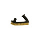 Brosse manuelle forme rabot - fil acier laitonné 0.30 mm - pour bois/métal - Décapage dur - LEMAN - 760.192