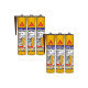 Lot de 6 mastics colle multi-usages sika sikaflex 11 fc purform - marron - 300 ml