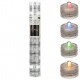 Lot de 8 bougies chauffe plat flottantes led