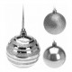 Lot de 9 boules de noël argent koopman