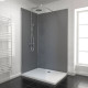Lot de 2 Panneaux muraux aluminium Gris 90+120×210 cm avec profilés anodise brillant - WALL’IT Aurlane - FAC381