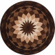 Tapis de salle de bain garden of peace marron rond 60 cm