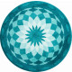 Tapis de salle de bain garden of peace vert rond 100 cm