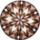 Tapis de salle de bain wings of joy marron rond 60 cm