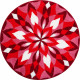 Tapis de salle de bain wings of joy rouge rond 60 cm