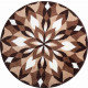 Tapis de salle de bain wings of joy marron rond 80 cm