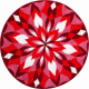 Tapis de salle de bain wings of joy rouge rond 80 cm