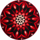 Tapis de salle de bain cognition rouge rond 80 cm