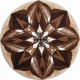 Tapis de salle de bain meaningfulness marron rond 80 cm