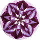 Tapis de salle de bain meaningfulness violet rond 80 cm