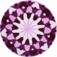 Tapis de salle de bain knowledge violet rond 60 cm