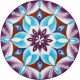 Tapis de salle de bain gratitude violet rond 80 cm