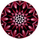 Tapis de salle de bain self-love bordeaux rond 100 cm