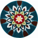 Tapis de salle de bain harmony vert rond 80 cm