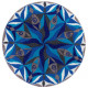 Tapis de salle de bain fluidity bleu rond 100 cm