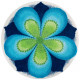 Tapis de salle de bain fulfilment bleu rond 60 cm