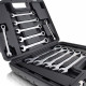 Mallette kit de 12 clés plates - clés à cliquet       Noir