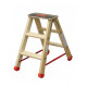Marchepied double en bois- 2 marches - balmay bois