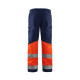 Pantalon artisan stretch haute-visibilité  15511811 marine-orange fluo