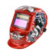 Masque de soudure professionnel auto-obscurcissant échelon 9/13 din    rouge   lucky's speed shop