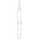 Crémone porte d'entrée powerlock roto - h.500 - automatique f28/70 - 4 galets - d1000 - hff1600/2200 - 619456