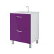 Mennza meuble de salle de bain daia - Couleur et dimension du meuble au choix Aubergine