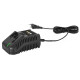 Meuleuse d'angle sans fil 20v vitopower + 2 batteries 4.0 ah + chargeur rapide 