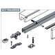 Système porte coulissante en applique Applisystem FIBROTUBI - Traverse 600-900 - 92030002