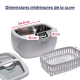 Bpac nettoyeur ultrason 2,5 litres 70watts domestique pour la maison 